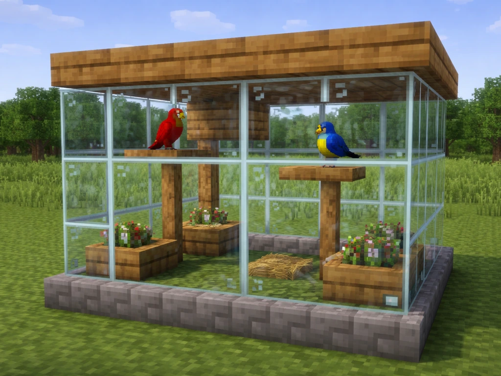 How to Make a Bird Aviary in Minecraft Step by Step