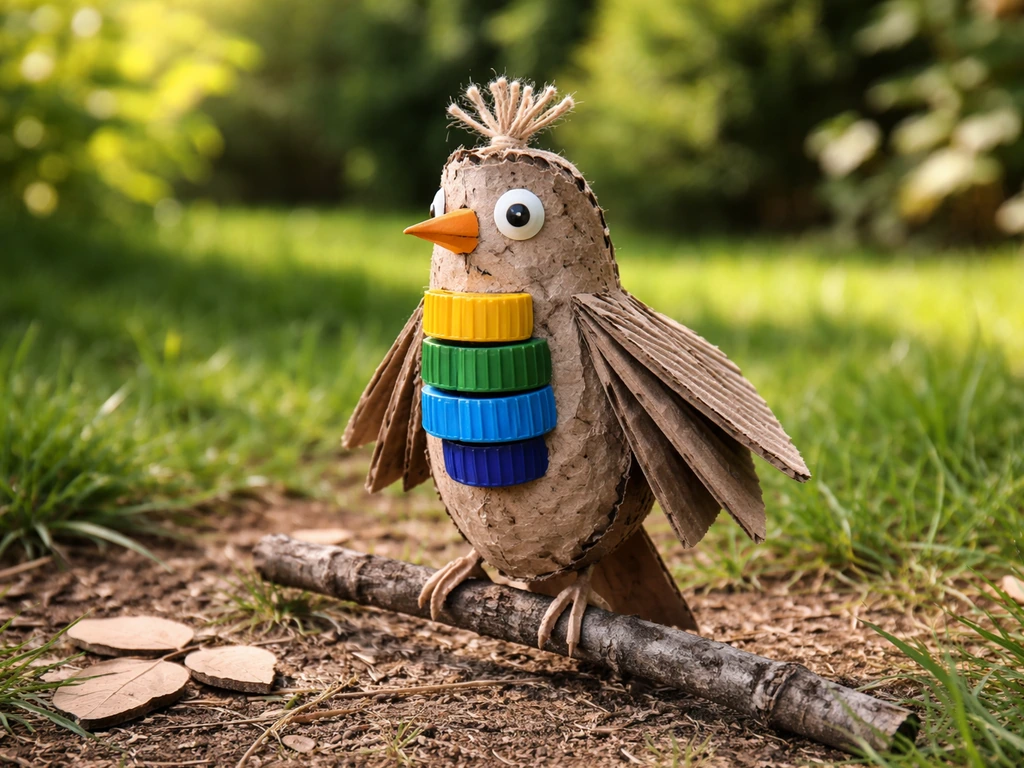 How to Make a Bird from Recycled Materials Step by Step