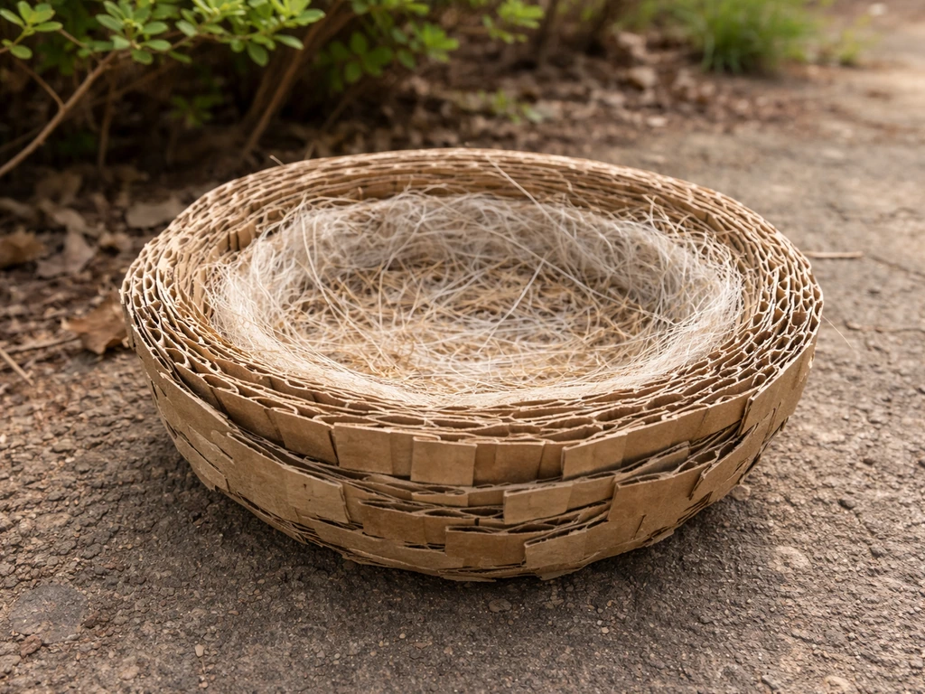 How to Make a Bird Nest With Cardboard Step-by-Step