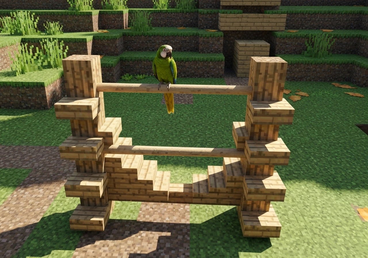 How to Make a Bird Perch in Minecraft: Step-by-Step