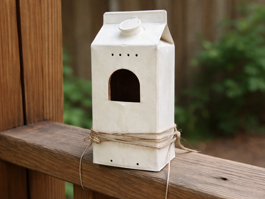 How to Make Bird Houses From Milk Cartons